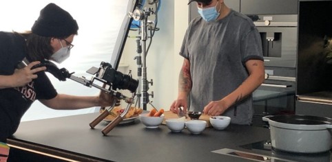 Kitchen Stories team shooting the venison video in Berlin 1
